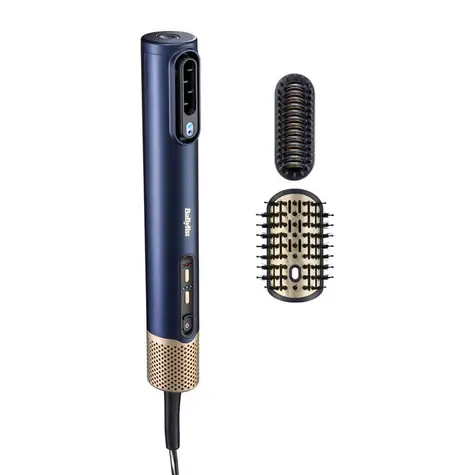 Babyliss AS6550E dunkelblauer Lockenstab mit Heißluftfunktion / 1600 W / 3 Temperaturstufen / 3 Geschwindigkeitsstufen / Ionisierung / Kaltluft 