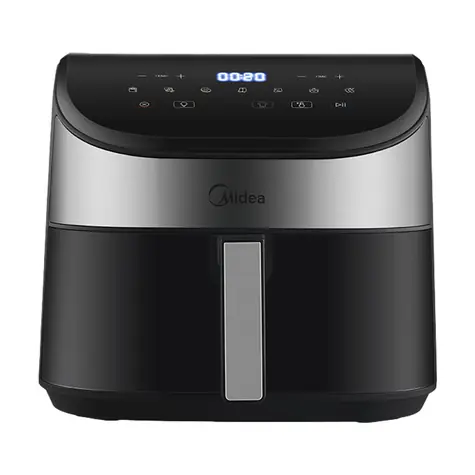 Midea MAD55000ADK0 silber / Heißluftfritteuse / 1900 W / Volumen 5,5 l 