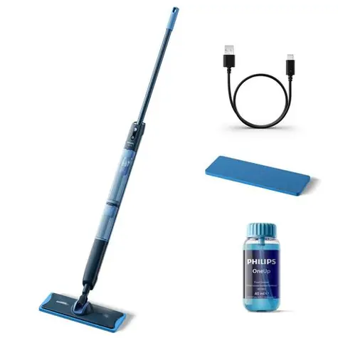 Philips 5000er Serie XV5113/01 OneUp blau-schwarz / elektrischer Wischmopp / 0,28 l / 70 min
