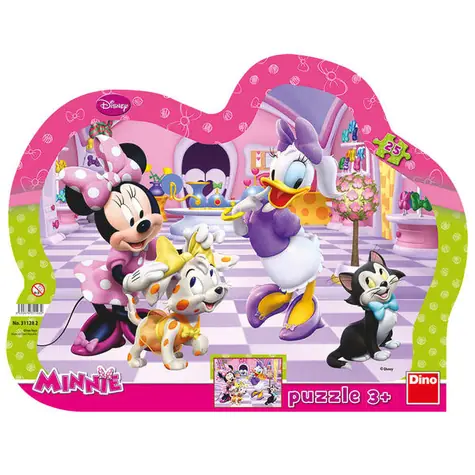 Dino MINNIE & PETS - Konturpuzzle / 25 Teile / ab 3 Jahren