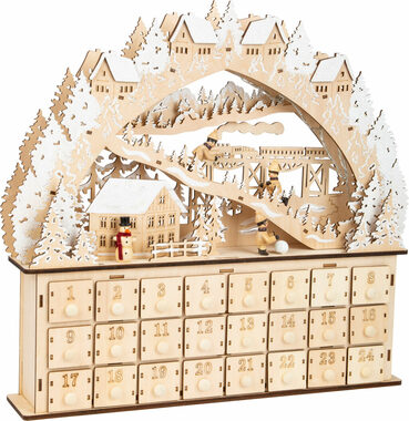 Small Foot Adventskalender Skifahrer