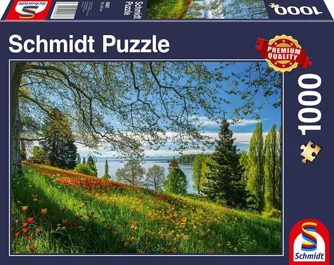 Schmidt Puzzle Tulpenfeld - Insel Mainau / 1000 Teile / ab 12 Jahren