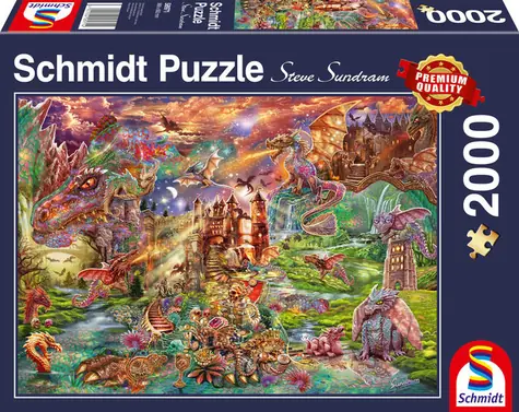 Schmidt Puzzle Drachenschatz / 2000 Teile / ab 12 Jahren