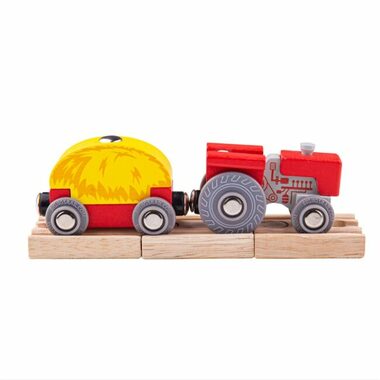 Bigjigs Rail Red Traktor mit Pritsche / ab 3 Jahren