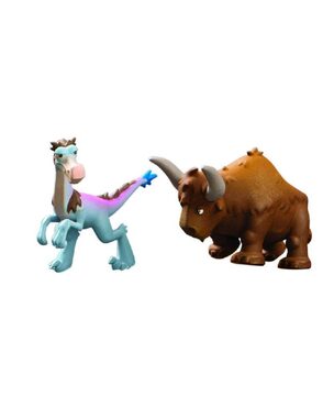 Hodný Dinosaurus - Bisodon & Bubbha - Plastik-Minifiguren 2 Stück / ab 3 Jahren