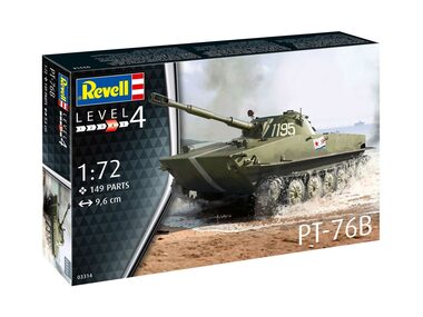 Revell PT-76B / Plastikmodell / 1:72 / Anzahl Teile 120 / Schwierigkeit 4 / ab 12 Jahren