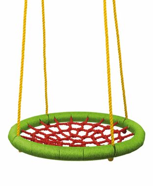 Woody Schaukelring (Durchmesser 83cm) - grün-rot / Tragkraft: 80 kg / ab 3 Jahren
