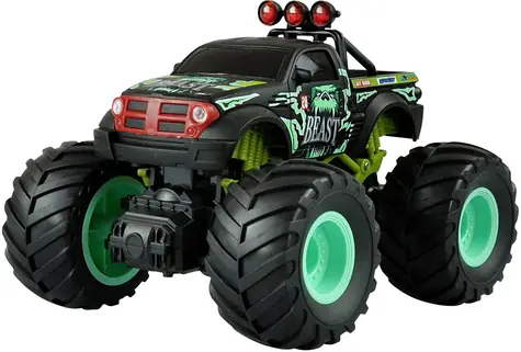 AMEWI Big Buster Truck Schwarz / RC Auto / 1:18 / Fernbedienung / 2,4 GHz / 500 mAz Li-lon