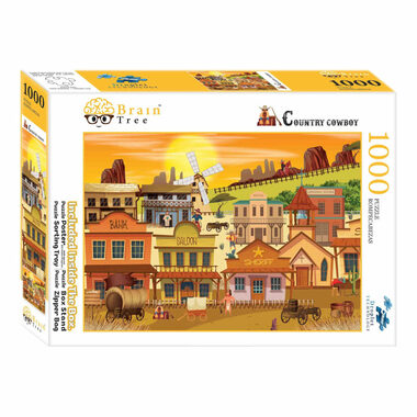 Brain Tree Puzzle Westernstadt / 1000 Teile / ab 14 Jahren