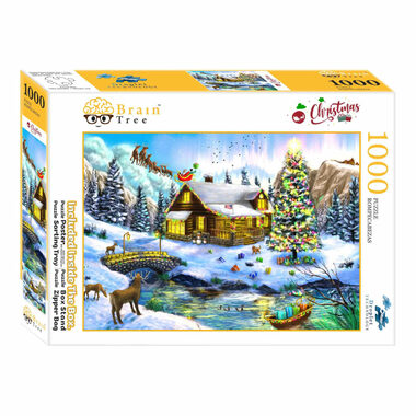 Brain Tree Puzzle Weihnachtslandschaft / 1000 Teile / ab 14 Jahren