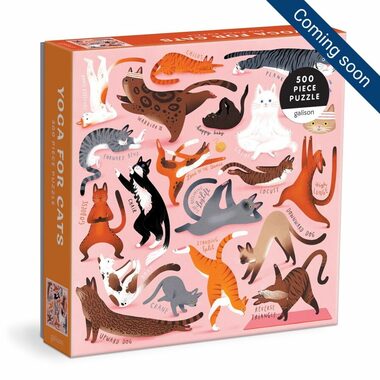 Galison Puzzle Yoga für Katzen / 500 Teile / ab 8 Jahren