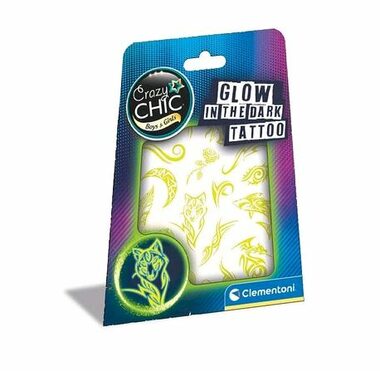 Clementoni Crazy CHIC - Kreativset - Leuchtende Tattoos / ab 6 Jahren