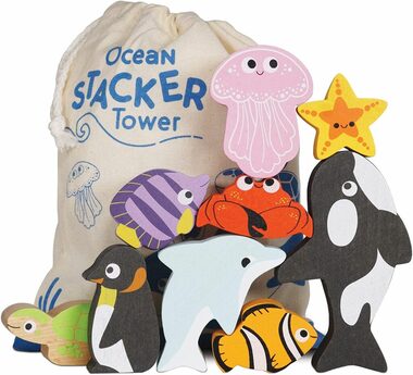 Le Toy Van Petilou Faltturm Ocean / 9 Stück / ab 18 Monaten