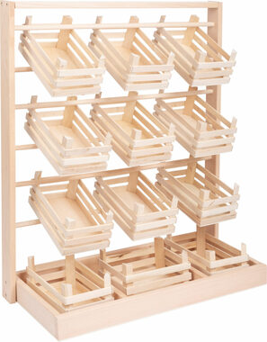 Small Foot Verkaufsstand aus Holz mit Kisten / ab 3 Jahren