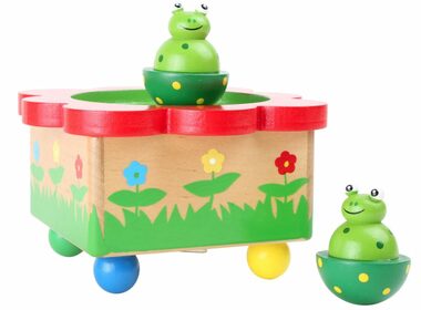 Small Foot Holzspielzeugkiste Frosch / ab 3 Jahren