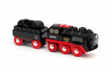 Brio Dampflokomotive mit Wassertank auf Batterien / ab 3 Jahren