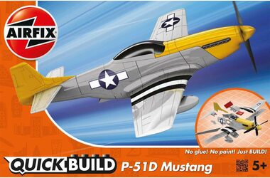 Airfix Quick Build P-51D Mustang / Plastikmodell / 38 Teile / Schwierigkeit 1