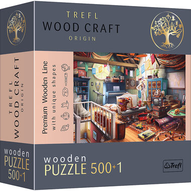 Trefl Wood Craft Origin - Puzzle - Treasures in the Attic / 501 Teile / 37,5 x 25,4 cm / Alter 12+ 