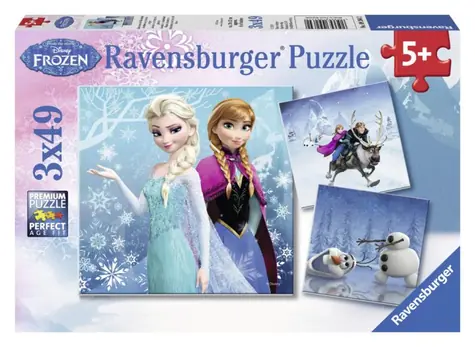 Ravensburger - Puzzle - Disney Frozen: Abenteuer im Schnee / 3x49 Teile / ab 5 Jahren
