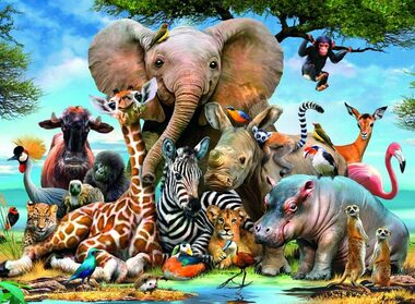 Ravensburger - Puzzle - Afrikanische Freunde / 300 Teile / ab 9 Jahren