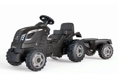 Smoby Trettraktor Farmer XL mit Wagen schwarz / ab 3 Jahren