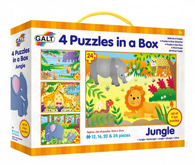Galt 4 Puzzles in einer Box - Dschungel / ab 3 Jahren