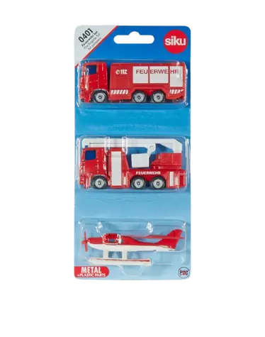 Siku Blisterset - Feuerwehrmann-Set 3-teilig / ab 3 Jahren