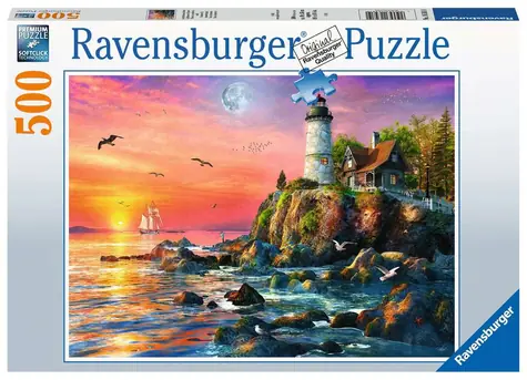 Ravensburger Leuchtturm auf der Klippe / 500 Teile / ab 14 Jahren