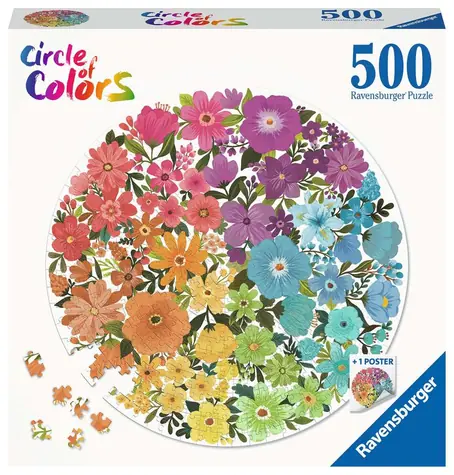 Ravensburger Rundpuzzle Blumen / 500 Teile / ab 12 Jahren