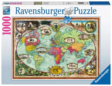 Ravensburger Mit dem Fahrrad um die Welt / 1000 Stück / ab 14 Jahren