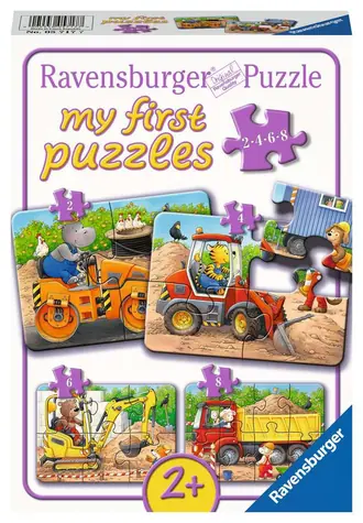 Ravensburger Tiere auf der Baustelle 2/4/6/8 Teile / ab 2 Jahren 