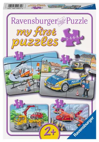 Ravensburger Einsatzfahrzeuge 2/4/6/8 Teile / ab 2 Jahren 