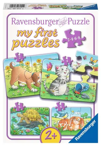 Ravensburger Mein erstes Puzzle Süße Haustiere 2/4/6/8 Teile / ab 2 Jahren 
