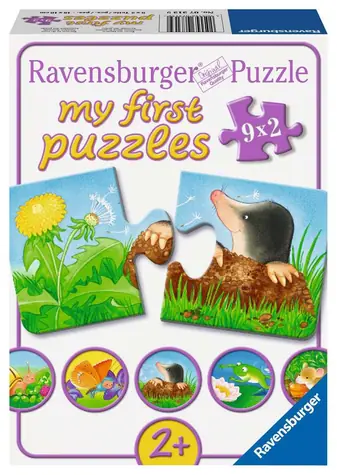 Ravensburger Mein erstes Puzzle Tiere im Garten 9x2 Teile / ab 2 Jahren 