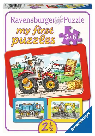 Ravensburger Bauarbeiten - 3x6 Teile / ab 2 Jahren 