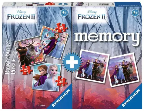 Ravensburger Disney: Ice Kingdom 2 Pexeso + 25/36/49 Teile / ab 4 Jahren 