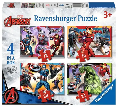 Ravensburger MARVEL Avengers 4 in 1 / 12+16+20+24 Teile / ab 3 Jahren