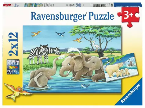 Ravensburger Tiere aus aller Welt / 2x12 Stück / ab 3 Jahren 