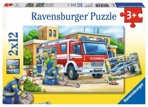 Ravensburger Polizei und Feuerwehr / 2x12 Teile / ab 3 Jahren 
