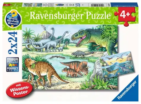 Ravensburger Dinosaurier - 2x24 Teile / ab 4 Jahren 
