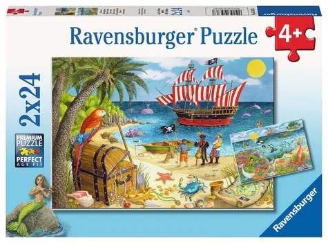 Ravensburger Piraten und Meerjungfrauen / 2x24 Teile / ab 4 Jahren 
