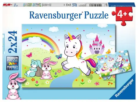 Ravensburger Märchen-Einhorn / 2x24 Teile / ab 4 Jahren 