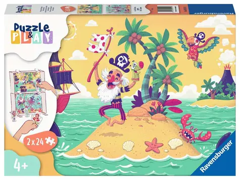 Ravensburger Puzzle & Play Piratenabenteuer / 2x24 Teile / ab 4 Jahren 