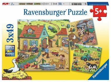 Ravensburger Arbeit auf dem Bauernhof / 3x49 Teile / ab 5 Jahren 