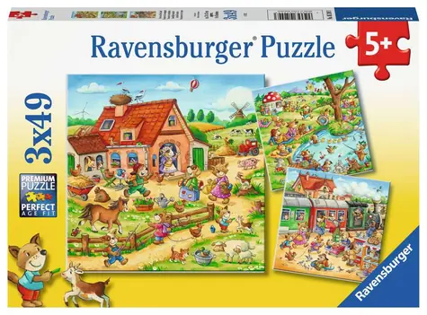 Ravensburger Ferien im Grünen / 3x49 Teile / ab 5 Jahren 