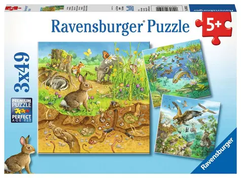 Ravensburger Tiere in der Natur / 3x49 Teile / ab 5 Jahren 