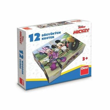 Dino Mickey und Minnie / Holzwürfel / 12 Teile / ab 3 Jahren