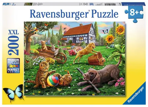 Ravensburger Tiere spielen im Hinterhof / 200 Teile / ab 8 Jahren 