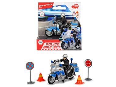 Dickie SOS Polizeimotorrad 10 cm mit Zubehör / ab 3 Jahren
