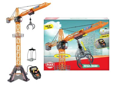 Dickie RC Crane Mega Crane 120 cm am Kabel / RC Kranmodell / ab 3 Jahren